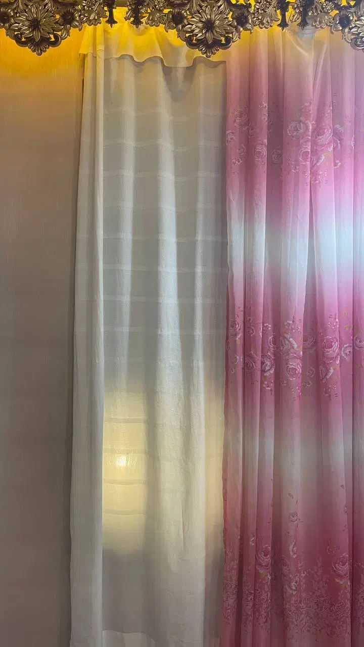 پرده با کتیبه و لامپ و زیر پرده|پرده، رانر، رومیزی|شهریار, شهریار|دیوار