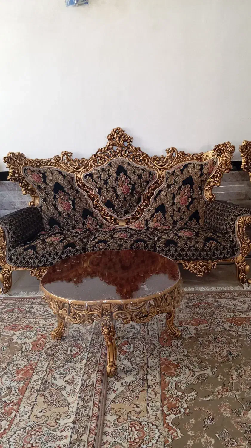 مبل سلطنتی 11نفره|مبلمان خانگی و میز عسلی|کرمانشاه, |دیوار