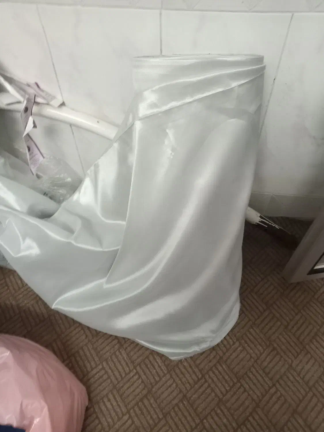 پرده رنگ طوسی جنس کرپ بدون نیاز به استر|پرده، رانر، رومیزی|قم, نیروگاه|دیوار