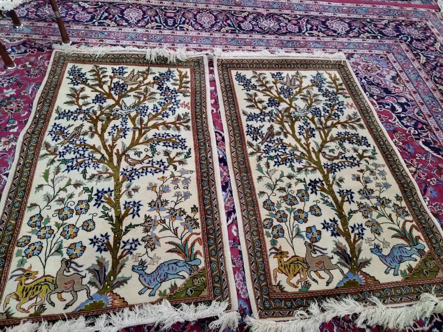 دو عدد قالیچه دستبافت|فرش|تربتحیدریه, حسنی بالا|دیوار