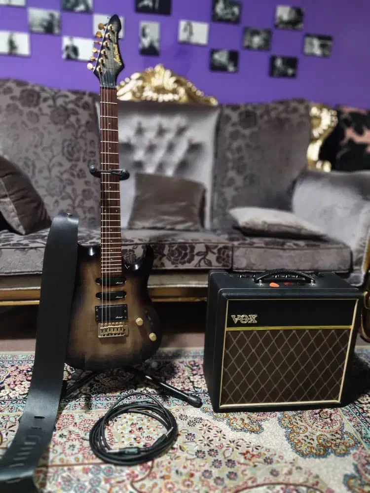 مجموعه گیتار الکتریک و آمپلیفایر|گیتار، بیس، امپلیفایر|تهران, جنت‌آباد مرکزی|دیوار