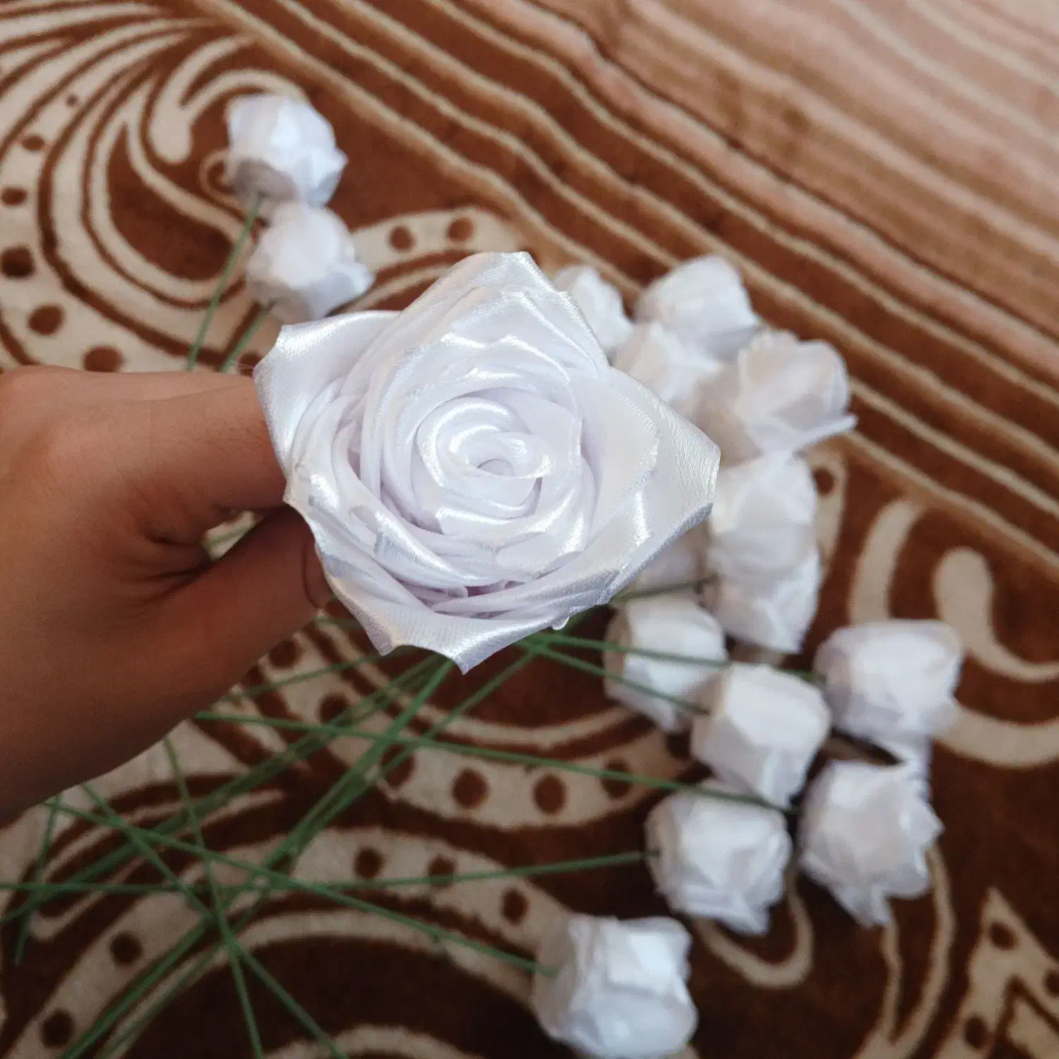 دستگل روبانی|گل مصنوعی|دزفول, |دیوار