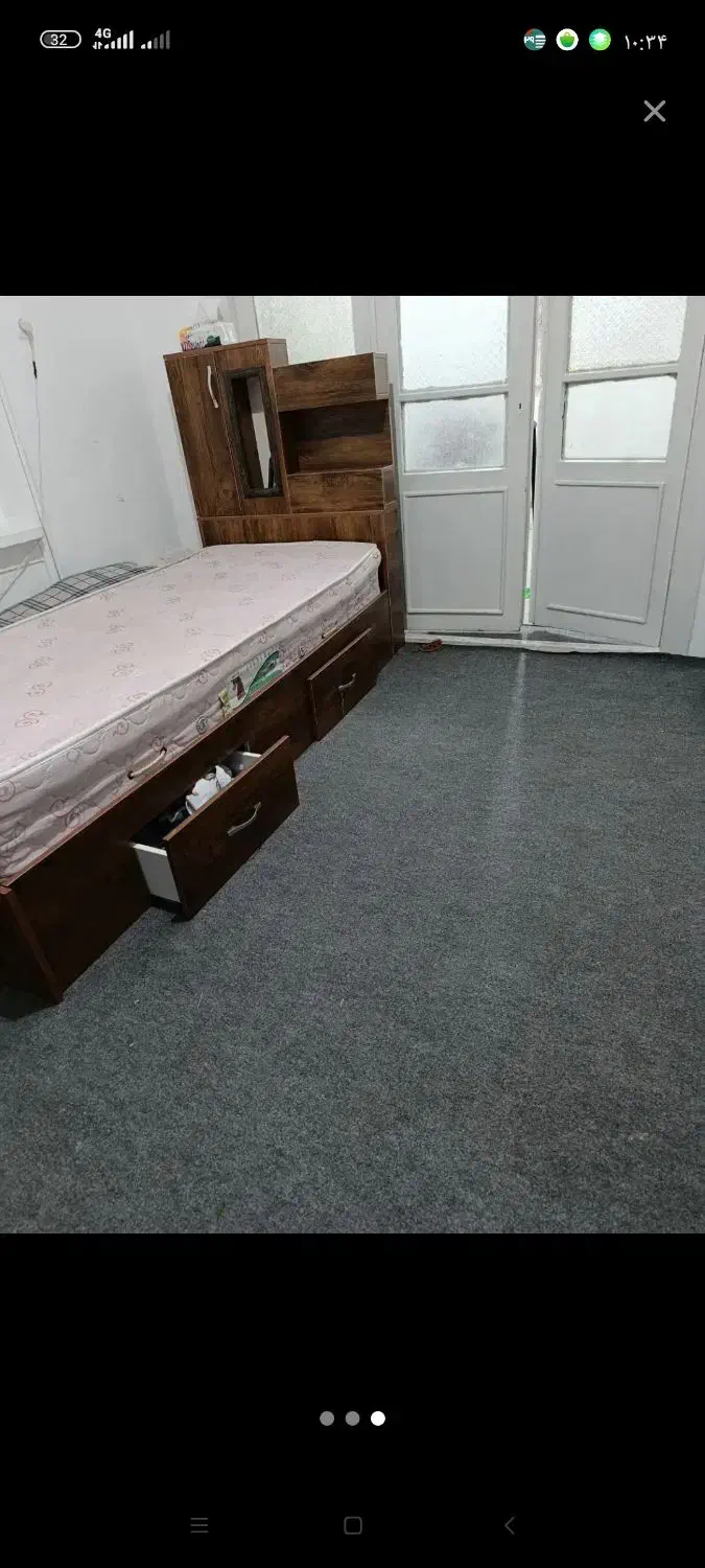 تختخواب یک نفره شیک وزیبا|تخت و سرویس خواب|گرگان, |دیوار