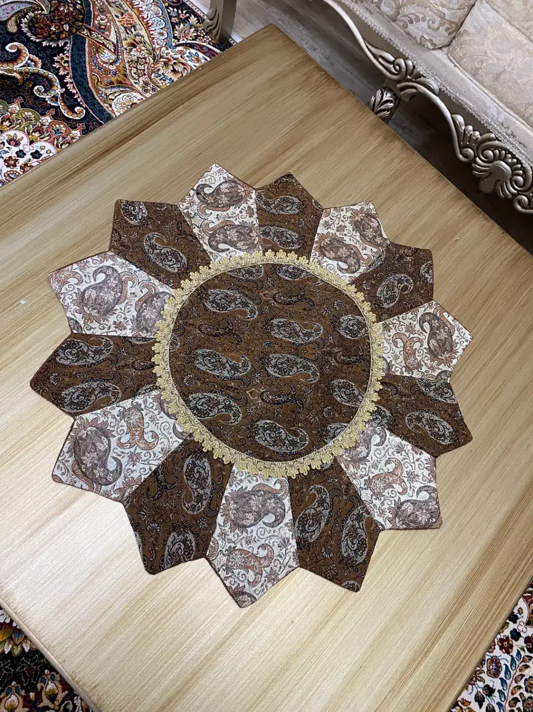 رومیزی ترمه|پرده، رانر، رومیزی|باقرشهر, |دیوار