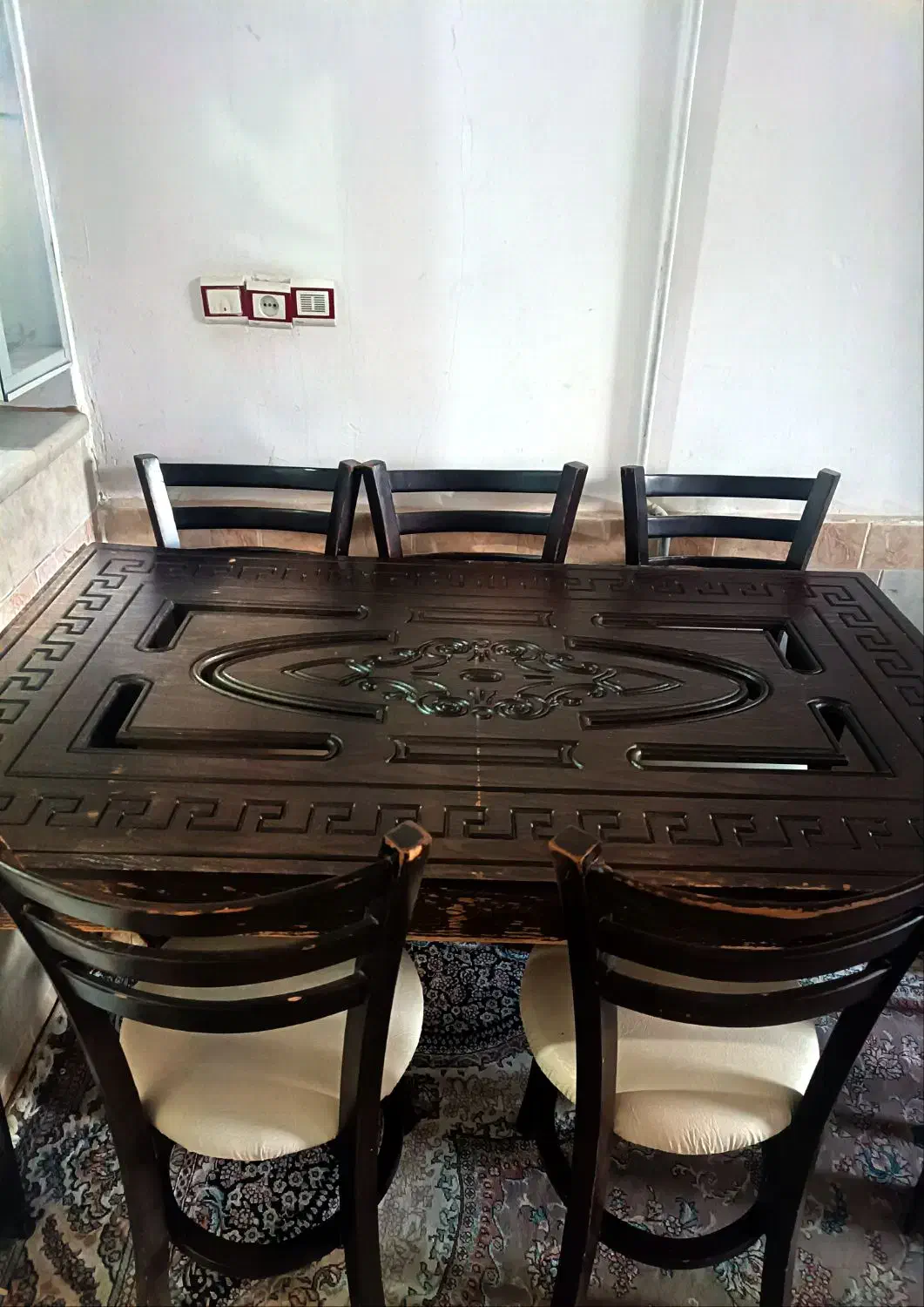 میز ناهار خوری ۶نفره|میز و صندلی غذاخوری|سبزوار, شرق کال عیدگاه|دیوار