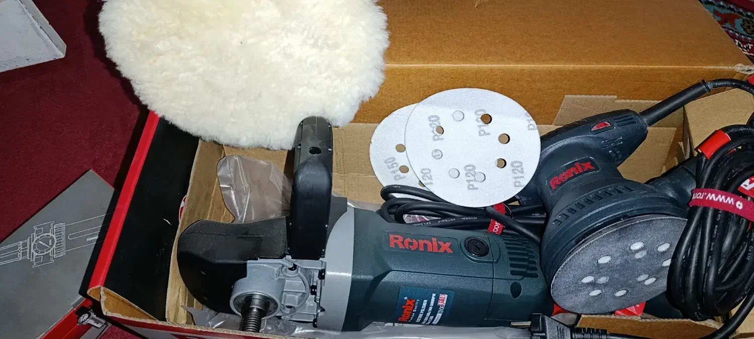 پمپ بادمفید۲۵۰لیتری و دستگاه پولیش و سمباده زن|ابزارآلات|دره شهر, |دیوار