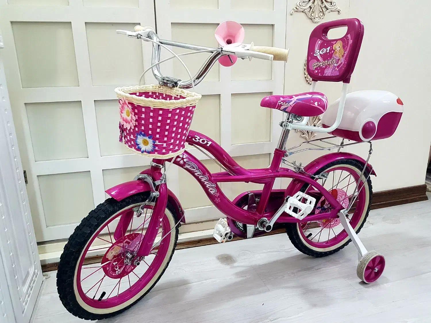 دوچرخه16دخترانه پرادو صورتی بنفش آکبند|دوچرخه، اسکیت، اسکوتر|تهران, شهرک نفت|دیوار