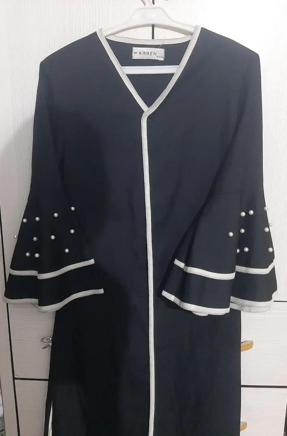 مانتو بلند عبایی آستین مهره دار پرسی|لباس|زابل, |دیوار