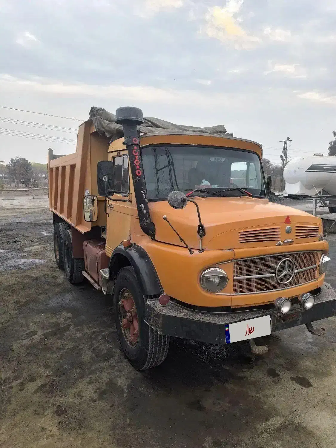 کامیون بنز کمپرسب|خودرو سنگین|ری, کارخانه سیمان|دیوار