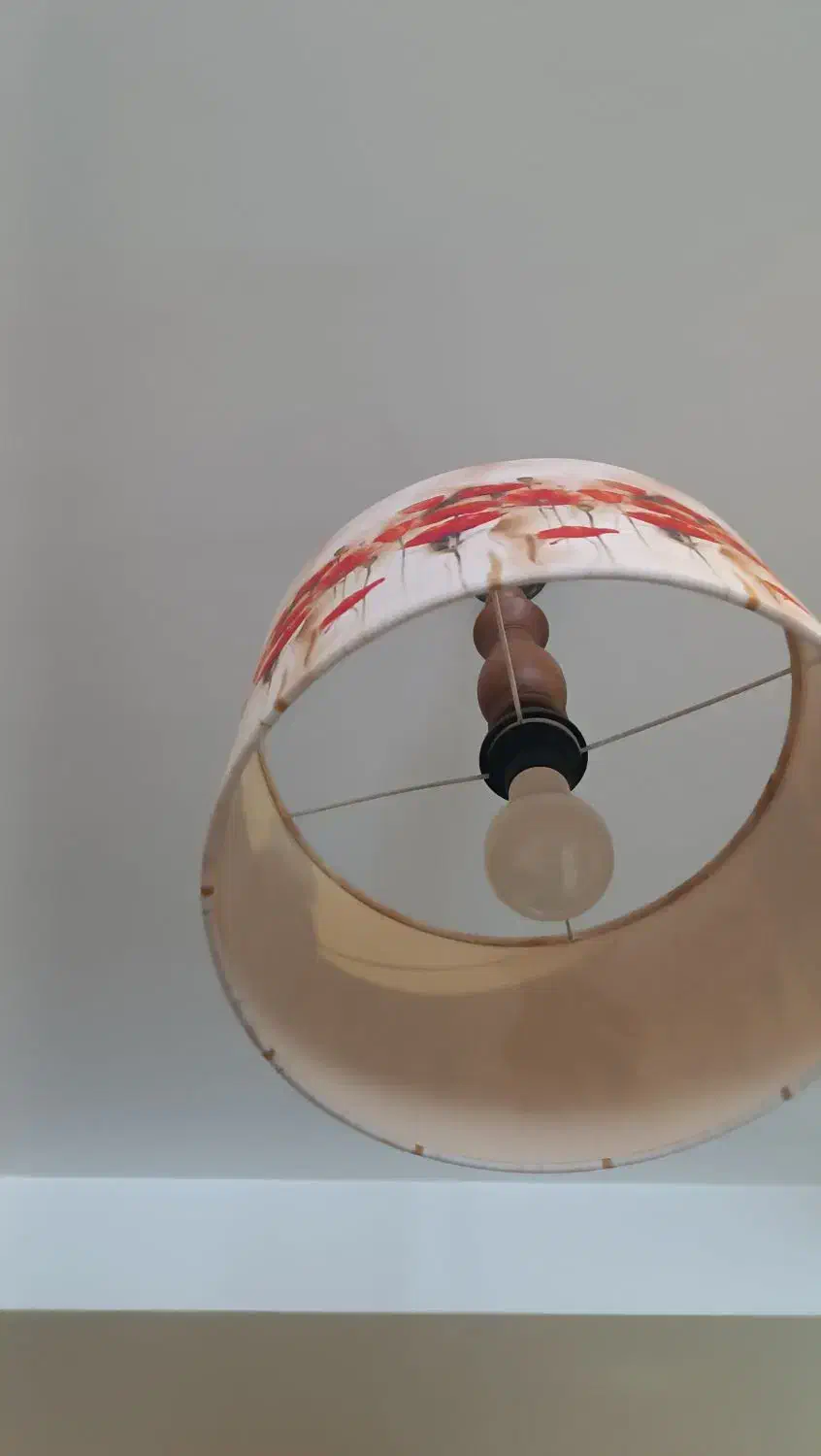 آویز لوستر بدنه خراطی چوبی|لوستر و چراغ آویز|کرج, گلشهر|دیوار