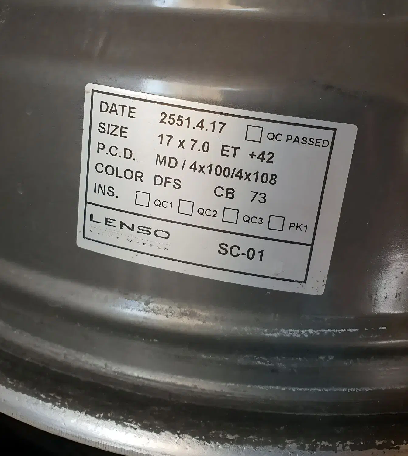 رینگ ۱۷ lenso سامورایی اورجینال شناسنامهدار|قطعات یدکی و لوازم جانبی|مشهد, رضاشهر|دیوار