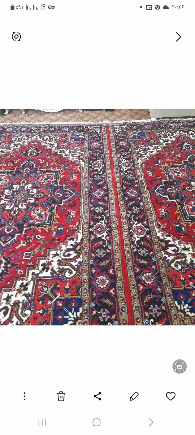 فرش جفت ۶ متری|فرش|تبریز, |دیوار