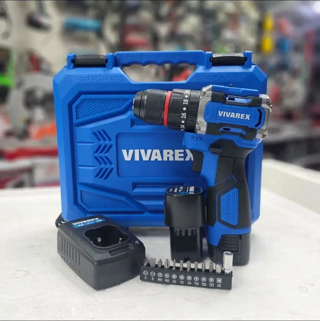 دریل شارژی چکشی 16/8ولت براشلس ویوارکس گارانتی دار|ابزارآلات|هشتگرد, شهرک راه آهن|دیوار