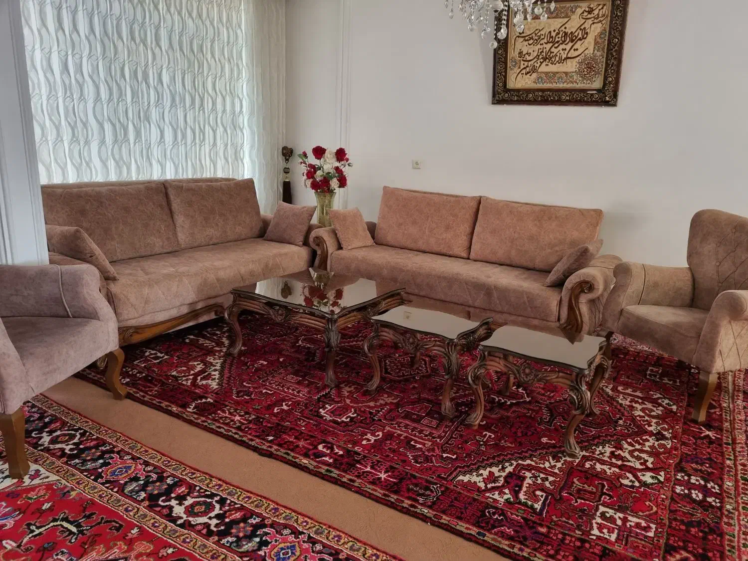 مبلمان راحتی با جلو مبلی ست|مبلمان خانگی و میز عسلی|ملکان, |دیوار