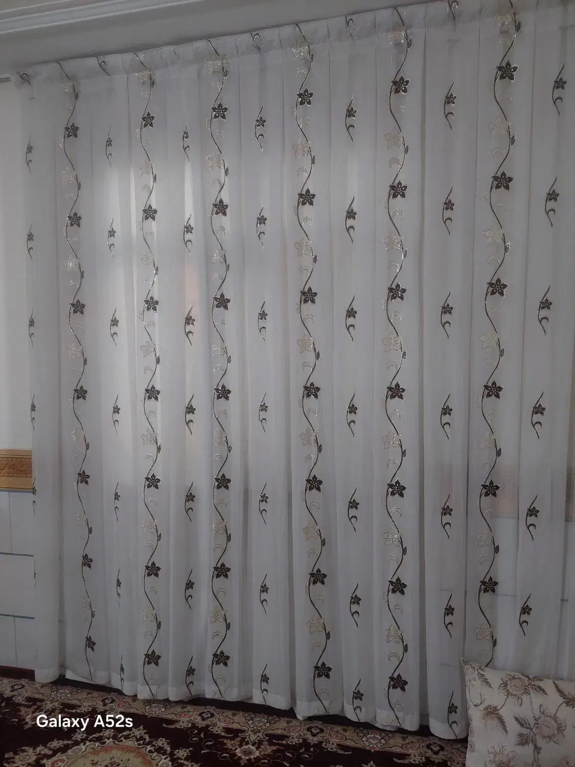 دو عدد پرده سالم همراه کناره|پرده، رانر، رومیزی|اقبالیه, |دیوار