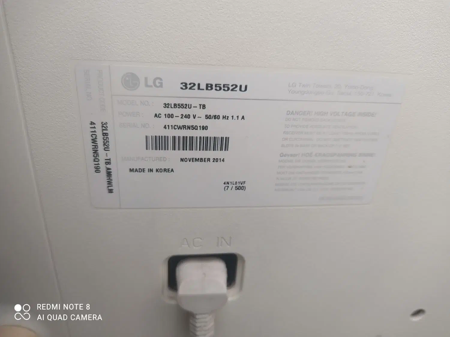 تلویزیون ال ای دی ۳۲ ۱ینچ LG اصل  ریسیور دار|تلویزیون و پروژکتور|تهران, مشیریه|دیوار