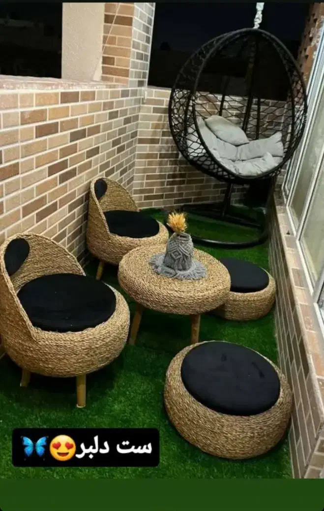 میزو صندلی حصیری ظرفیت تخفیف جشنواره فقط 10تا|مبلمان خانگی و میز عسلی|کهک, |دیوار