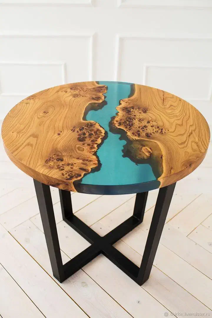 جلو مبلی و عسلی چوب و رزین|مبلمان خانگی و میز عسلی|رشت, شهرک صنعتی|دیوار