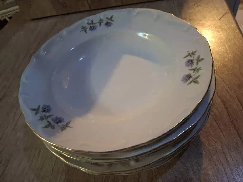 بشقاب غذا خوری چینی قدیمی ۵ عدد|ظروف سرو و پذیرایی|ارومیه, |دیوار