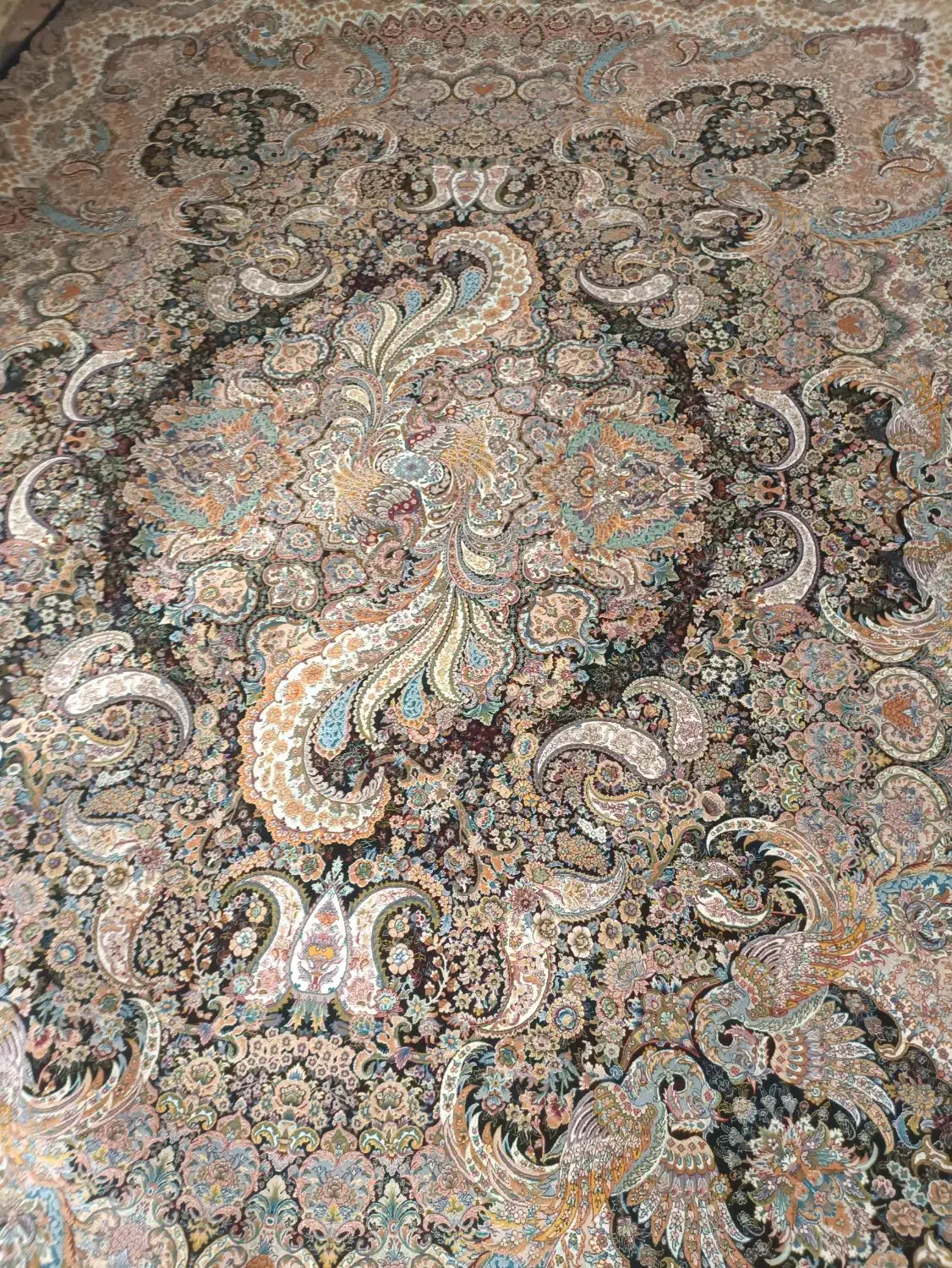 قالی طرح سیمرغ ۱۰۰۰شانه|فرش|دورود, |دیوار