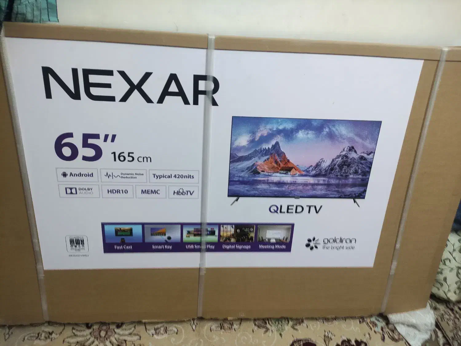 فروش ال ای دی ۶۵ نکسار کیو الدی ضمانت گلد ایران|تلویزیون و پروژکتور|برخوار, |دیوار