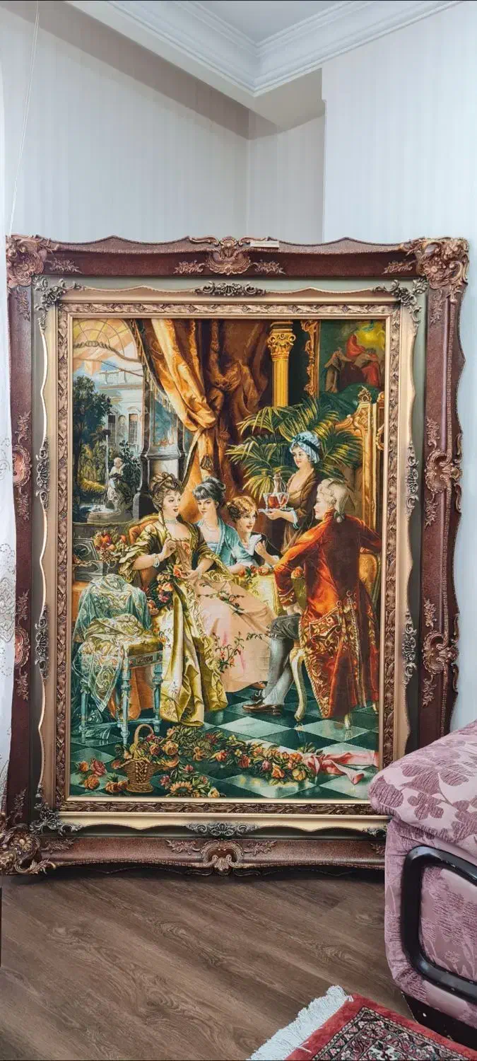 تابلو فرش دستبافت تبریز چله ابریشم|تابلو فرش|تهران, شاهین|دیوار