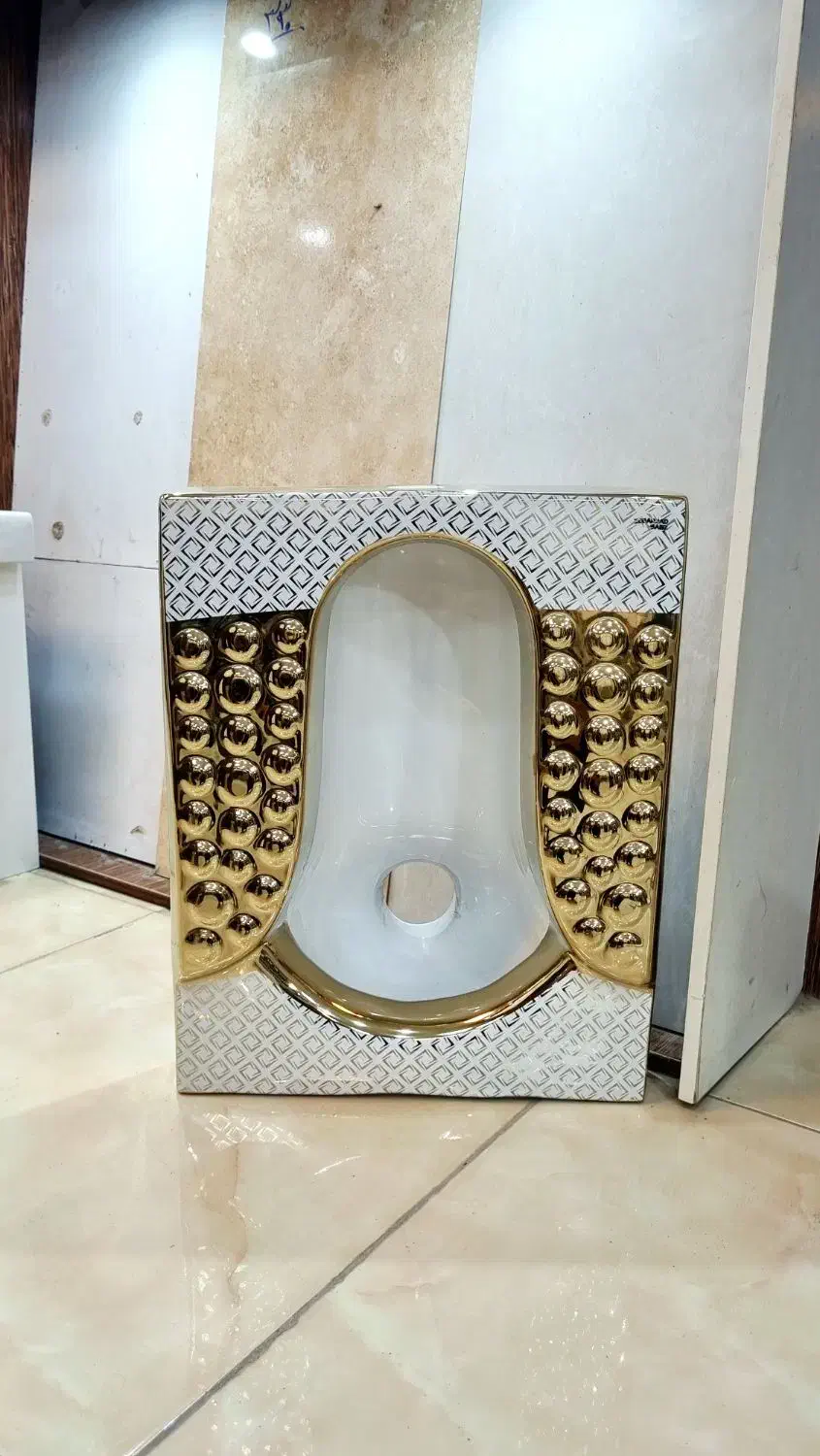 سنگ توالت سیلور و طلایی|لوازم سرویس بهداشتی|کارون, |دیوار