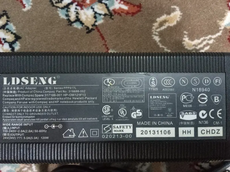 شارژر لب تاب HP|قطعات و لوازم جانبی رایانه|تهران, گلچین|دیوار