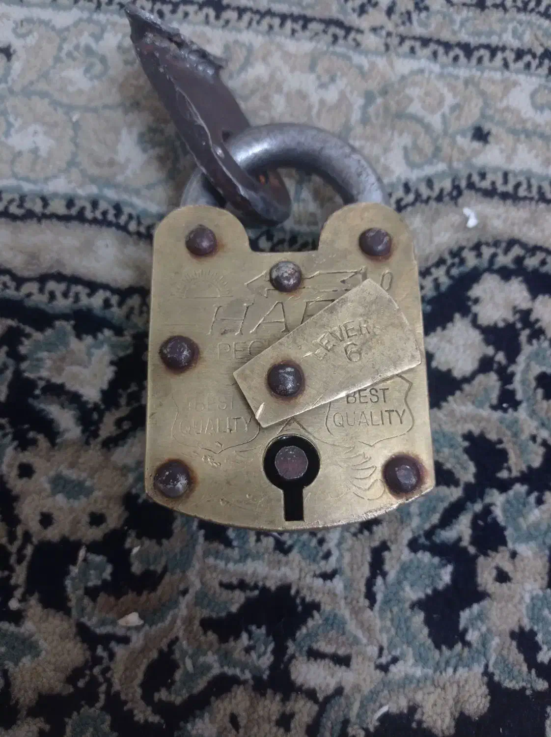 قفل عتیقه روسی برنج|کلکسیون اشیاء عتیقه|مشهد, دانشجو|دیوار