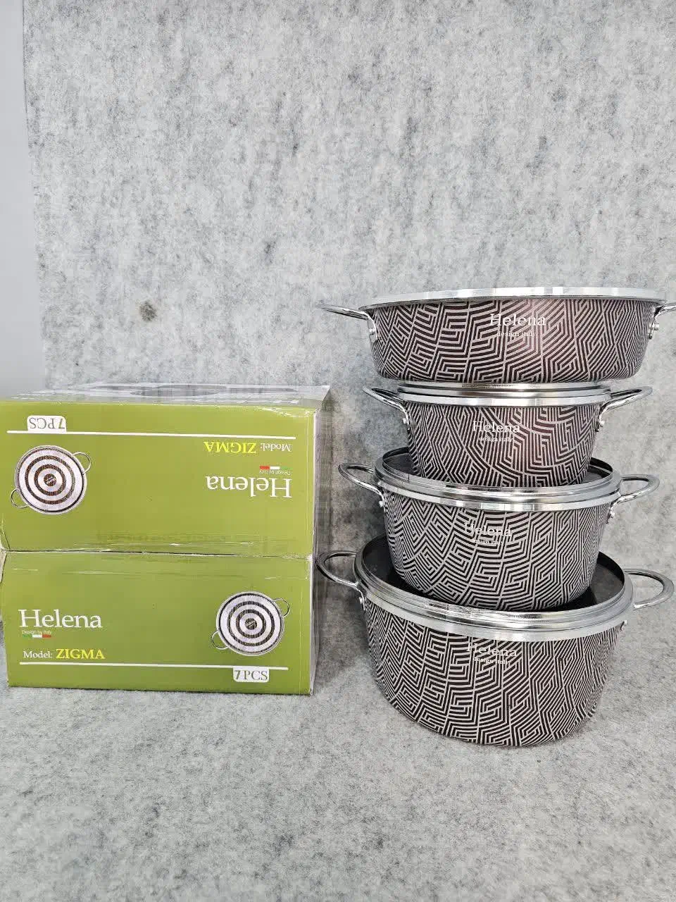 سرویس قابلمه زیگما هلنا چدن گرانیت نچسب تفلن|ظروف پختوپز|تهران, شوش (باغ آذری)|دیوار