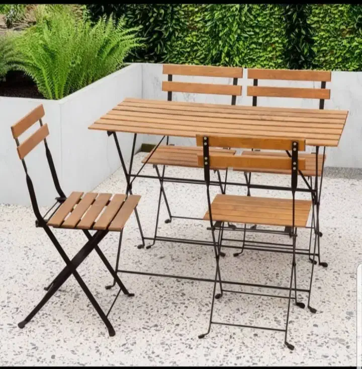 صندلی باغی تاشو ایکیا wood دونفره و چهارنفره|میز و صندلی غذاخوری|تهران, خاوران|دیوار