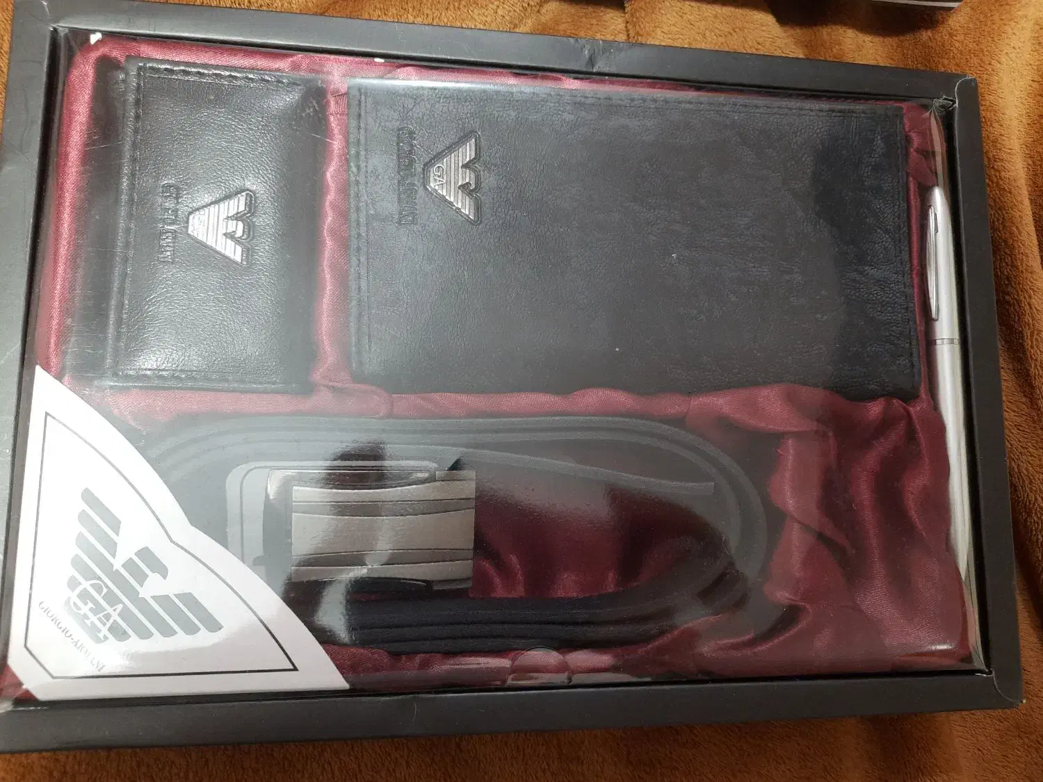 ست چرم کیف پول و جاکارتی و کمربند و خودکار|کیف، کفش، کمربند|دزفول, |دیوار