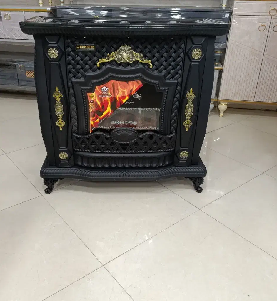 بخاری گازی 37هزار شومینه دو رنگ سفیدومشکی نوآکبند|بخاری، هیتر، شومینه|سمنان, |دیوار