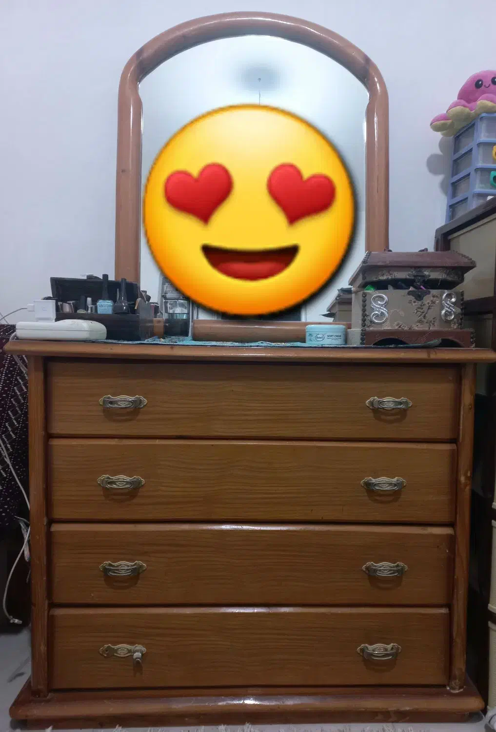 کشو لباس با آینه سالم و زیبا|جاکفشی، کمد، دراور|قائم‌شهر, |دیوار