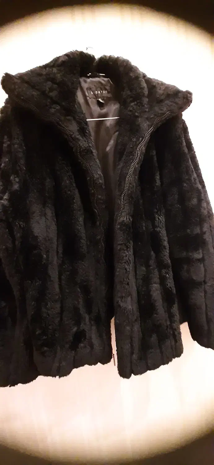 کت خز خارجی نو مشکی زیپ دار|لباس|تبریز, |دیوار