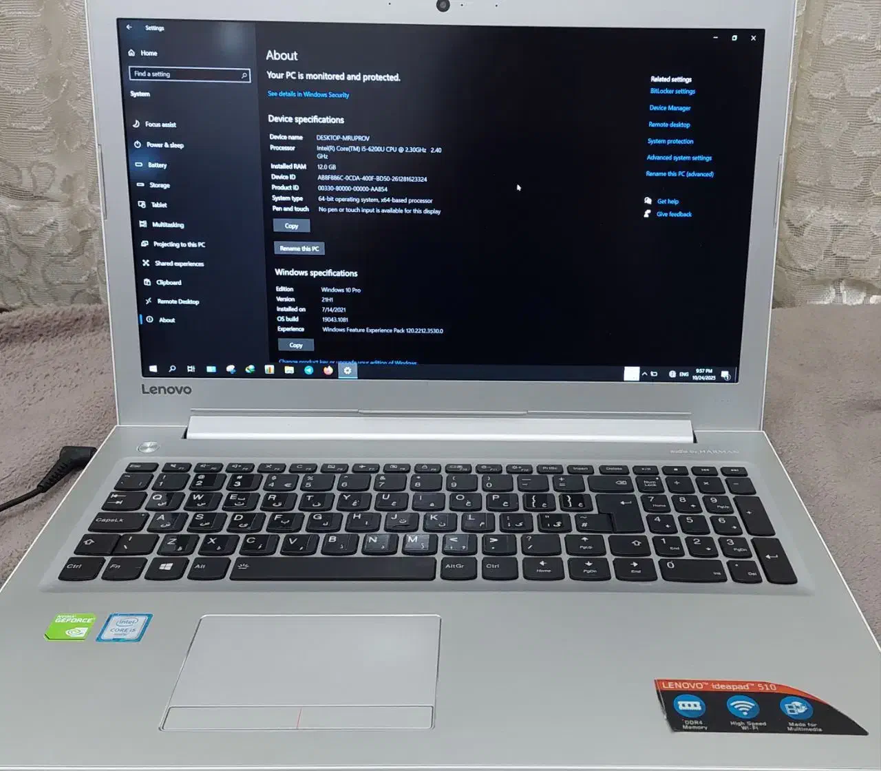 لبتاب سالم، رم 12|رایانه همراه|آمل, |دیوار