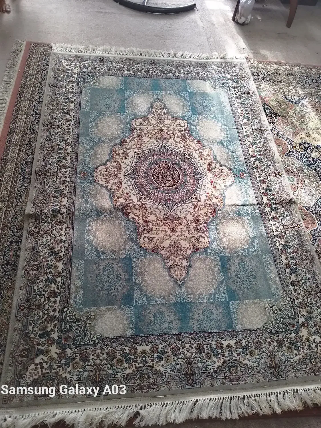 فرش قالی نو نخ۴ متری کاشان و بیضی نگین مشهد|فرش|مشهد, فارغ التحصیلان|دیوار