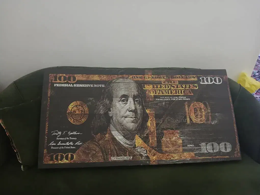 تابلو دلار و لوستر و شلف|لوستر و چراغ آویز|بندر ماهشهر, |دیوار