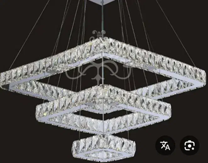 لوستر کریستال مربع|لوستر و چراغ آویز|قزوین, |دیوار