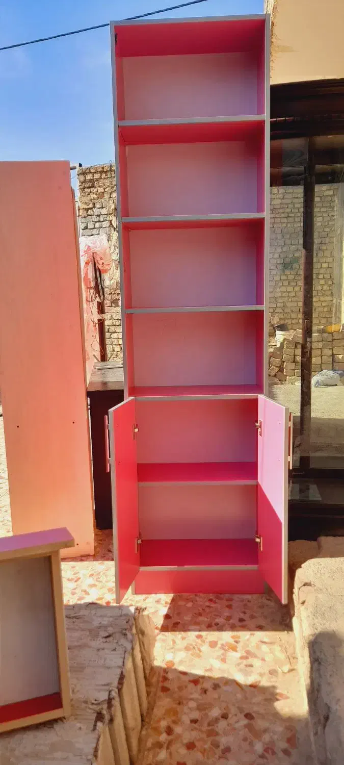 کمد،کتابخانه|کتابخانه، شلف، قفسه‌های دیواری|فلاورجان, |دیوار