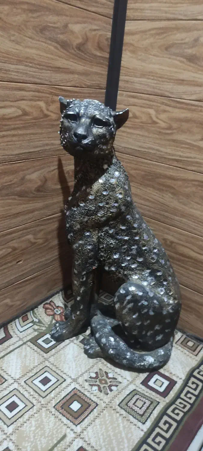 ساعت آبشارنما و مجسمه پلنگ|ساعت دیواری و تزئینی|کرج, کمال‌شهر|دیوار