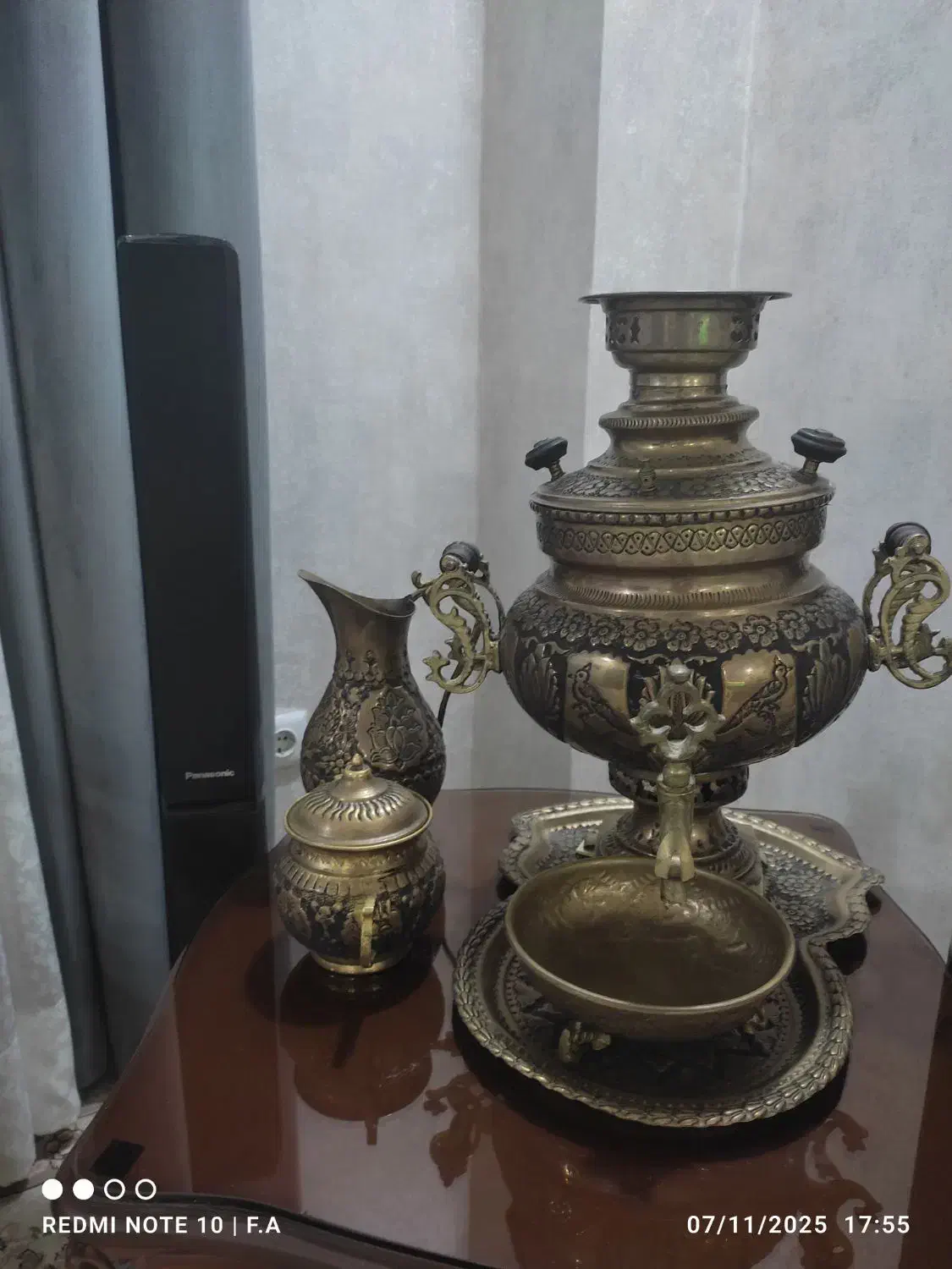 سماور برنز سیاه قلم|سماور، چای‌ساز، قهوه‌ساز|اهواز, گلستان|دیوار