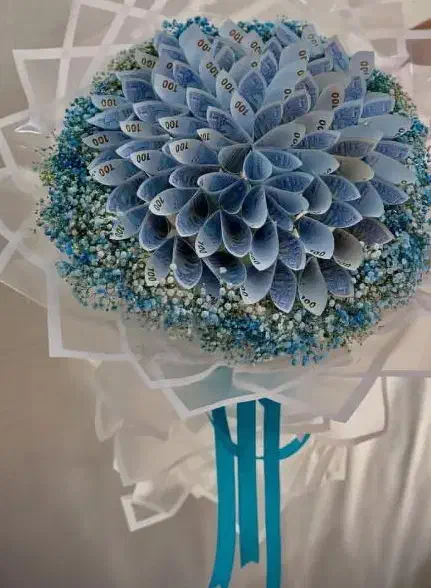 دسته گل روبانی پول ارایی برای روز مادر ، یلدا|گل مصنوعی|آذرشهر, |دیوار