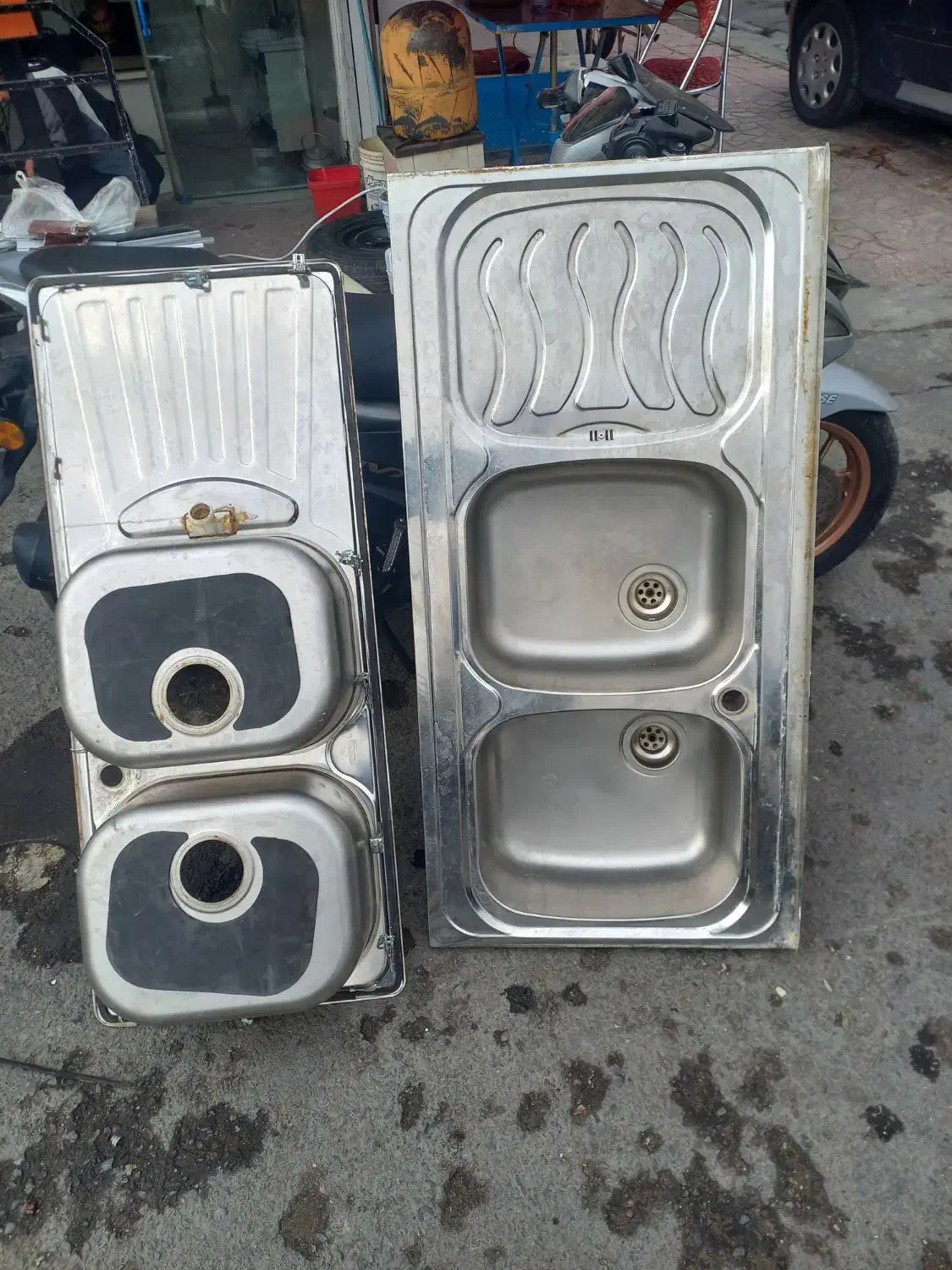 دوتا سینک ظرفشویی|آب‌چکان و نظم‌دهنده ظروف|تهران, تهرانپارس غربی|دیوار