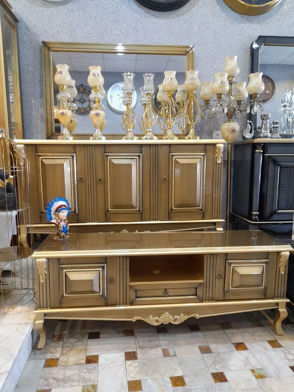 اینه کنسول و میز تی وی جهیزیه عروس و داماد|بوفه، ویترین، کنسول|مشهد, طلاب|دیوار