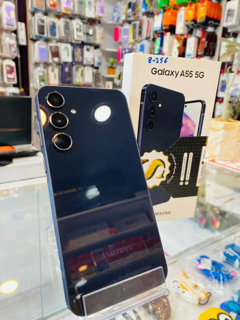 سامسونگ A55 حافظه 256 رم 8 لوازم تکمیل در حدنو|موبایل|شیراز, شهرک گلستان|دیوار