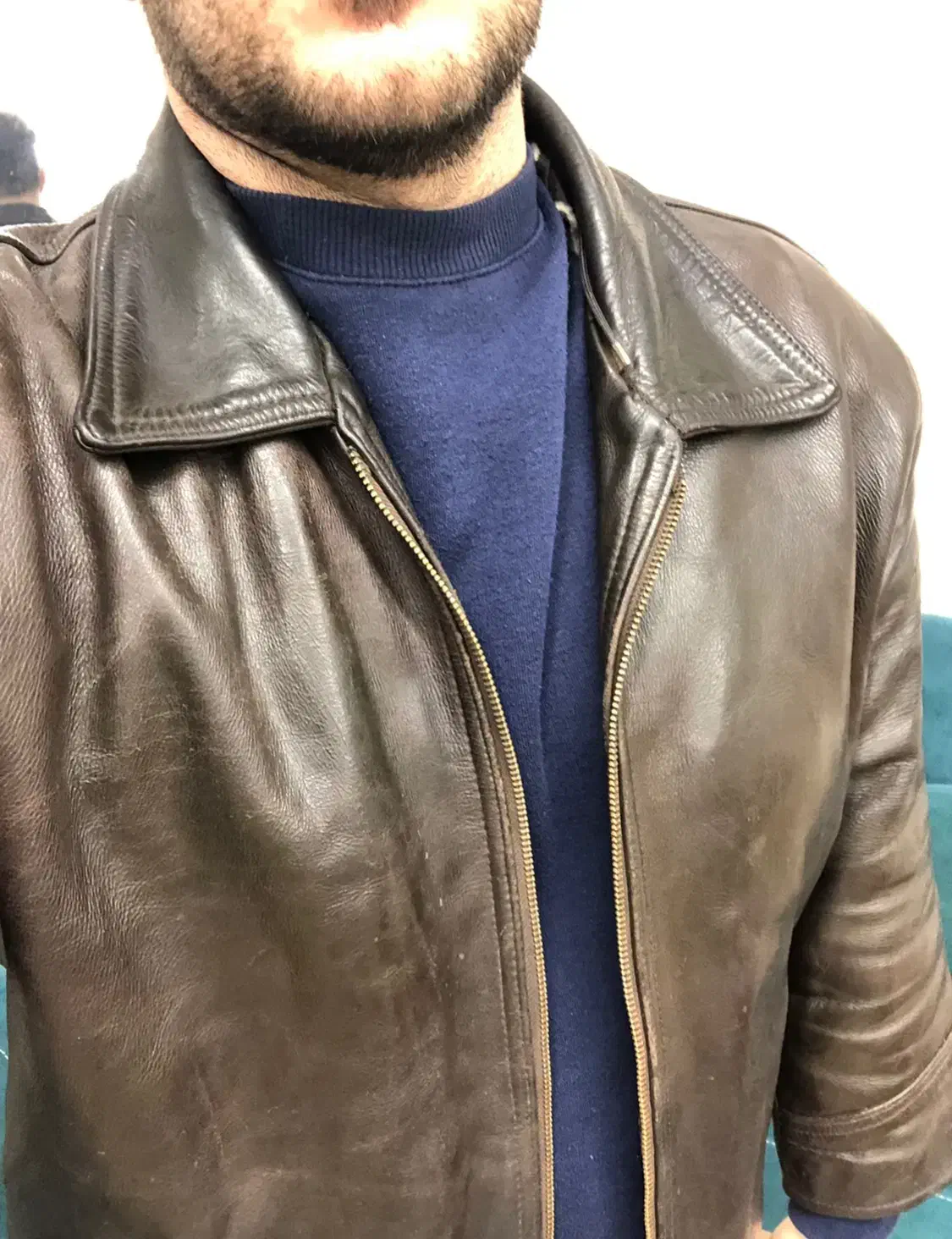 کاپشن چرم طبیعی گاوی|لباس|تهران, امانیه|دیوار