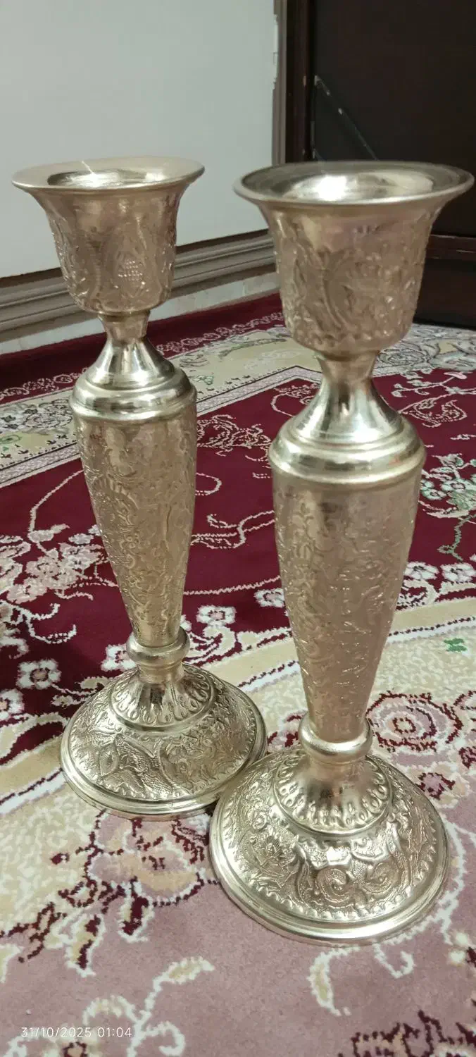 آینه و شمعدان|صنایع دستی و سایر لوازم تزئینی|اصفهان, شهرک کاوه|دیوار