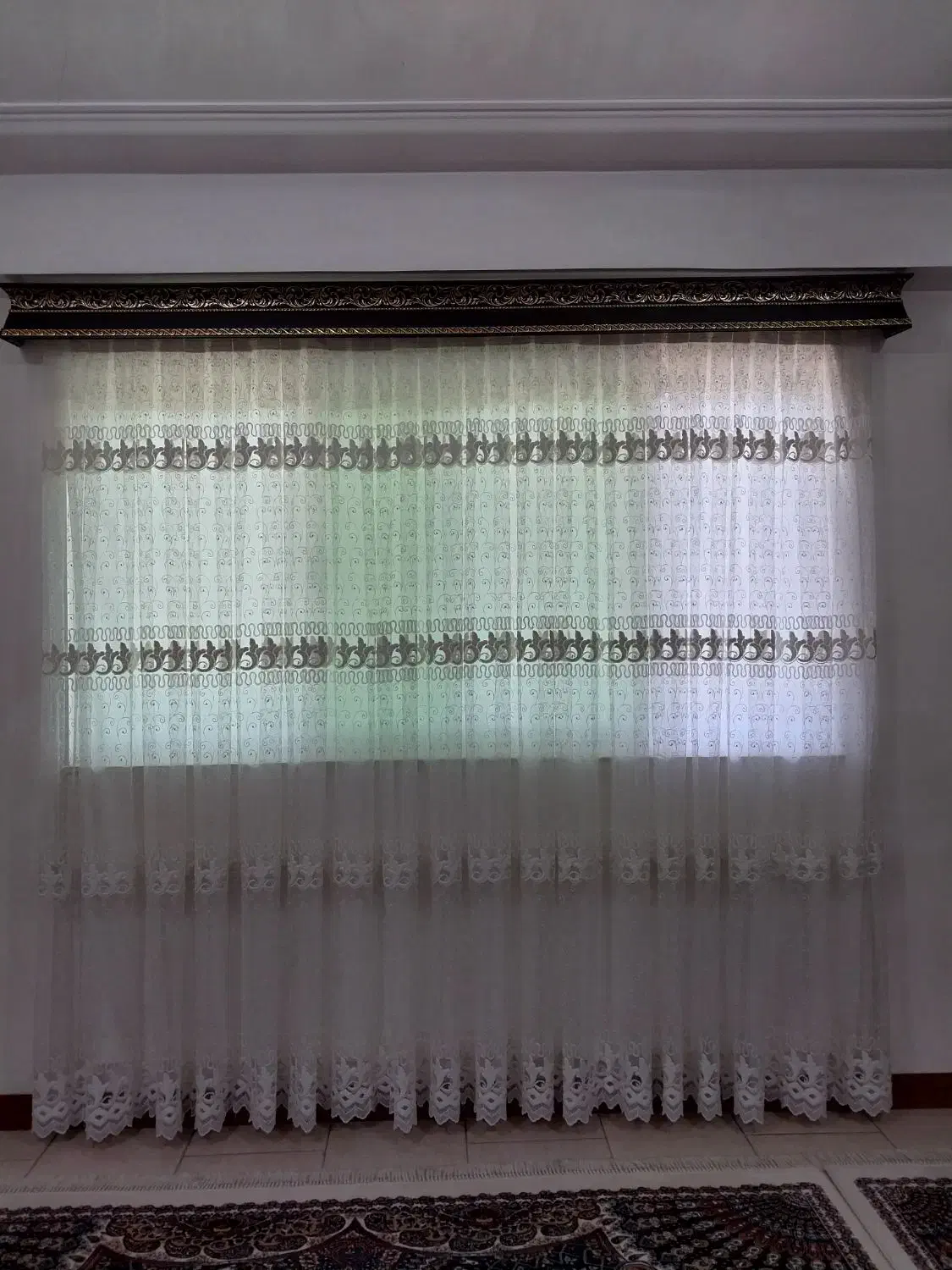 پرده به همراه آستر و کتیبه|پرده، رانر، رومیزی|لاهیجان, آهندان|دیوار