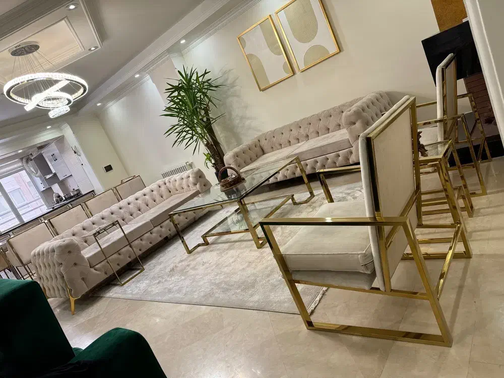 مبل استیل در حد نو|مبلمان خانگی و میز عسلی|تهران, باشگاه نفت|دیوار